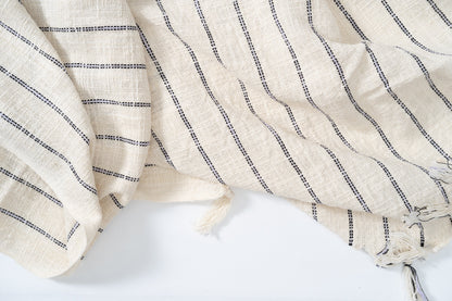 Firuze Cotton Linen Towel - - Towels