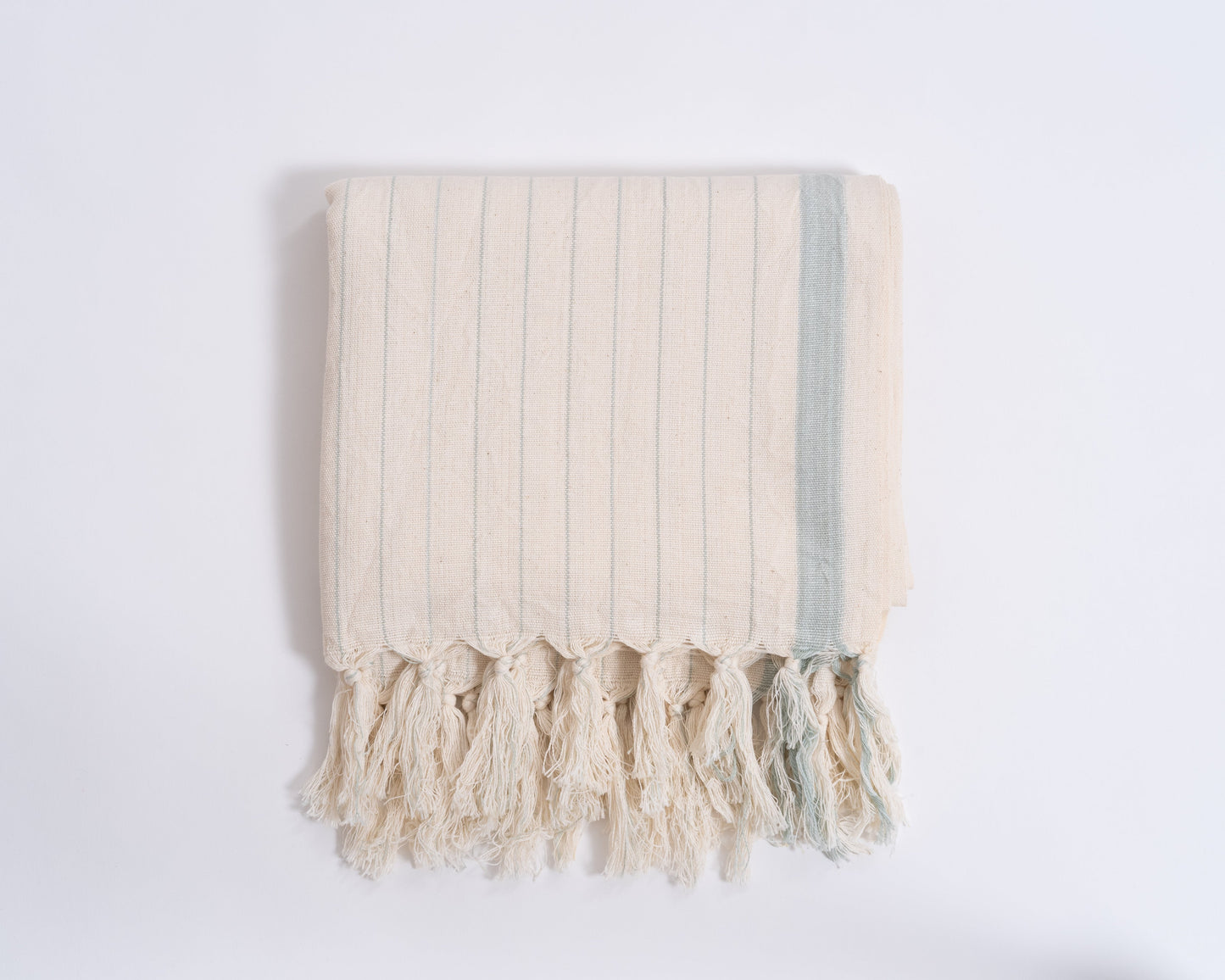 Drama Blue Cotton Linen Towel - - Towels