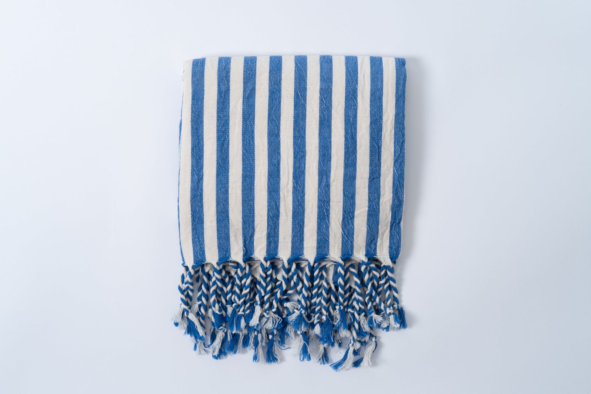 Girit Dark Blue Cotton Linen Towel - - Towels