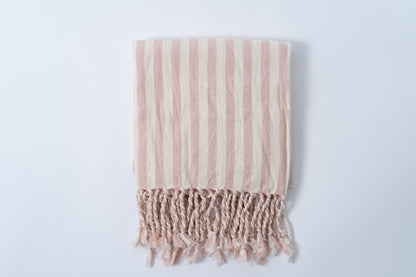 Girit Salmon Cotton Linen Towel - - Towels