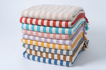 Girit Cotton Linen Towel Set - - Towels