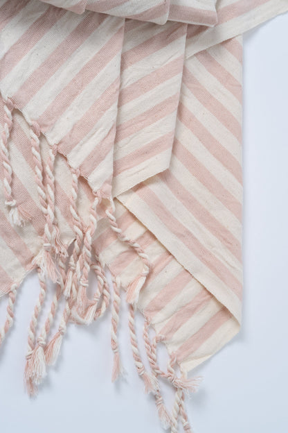 Girit Salmon Cotton Linen Towel - - Towels