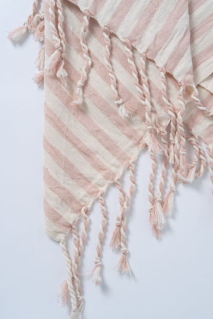 Girit Salmon Cotton Linen Towel - - Towels