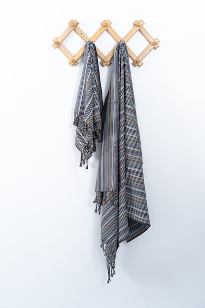 Kekova Cotton Linen Towel - Bath & Hand Towel Set 37'' x 73'' (90 cm x 180 cm) - Towels