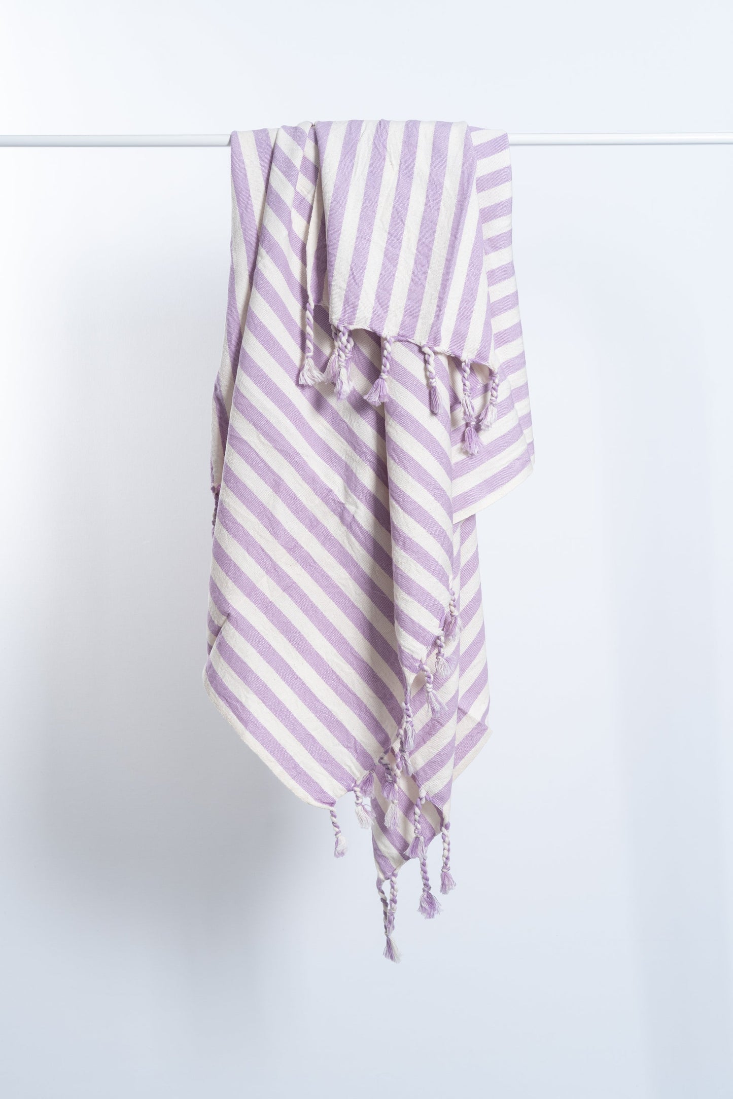 Girit Lilac Cotton Linen Towel - - Towels