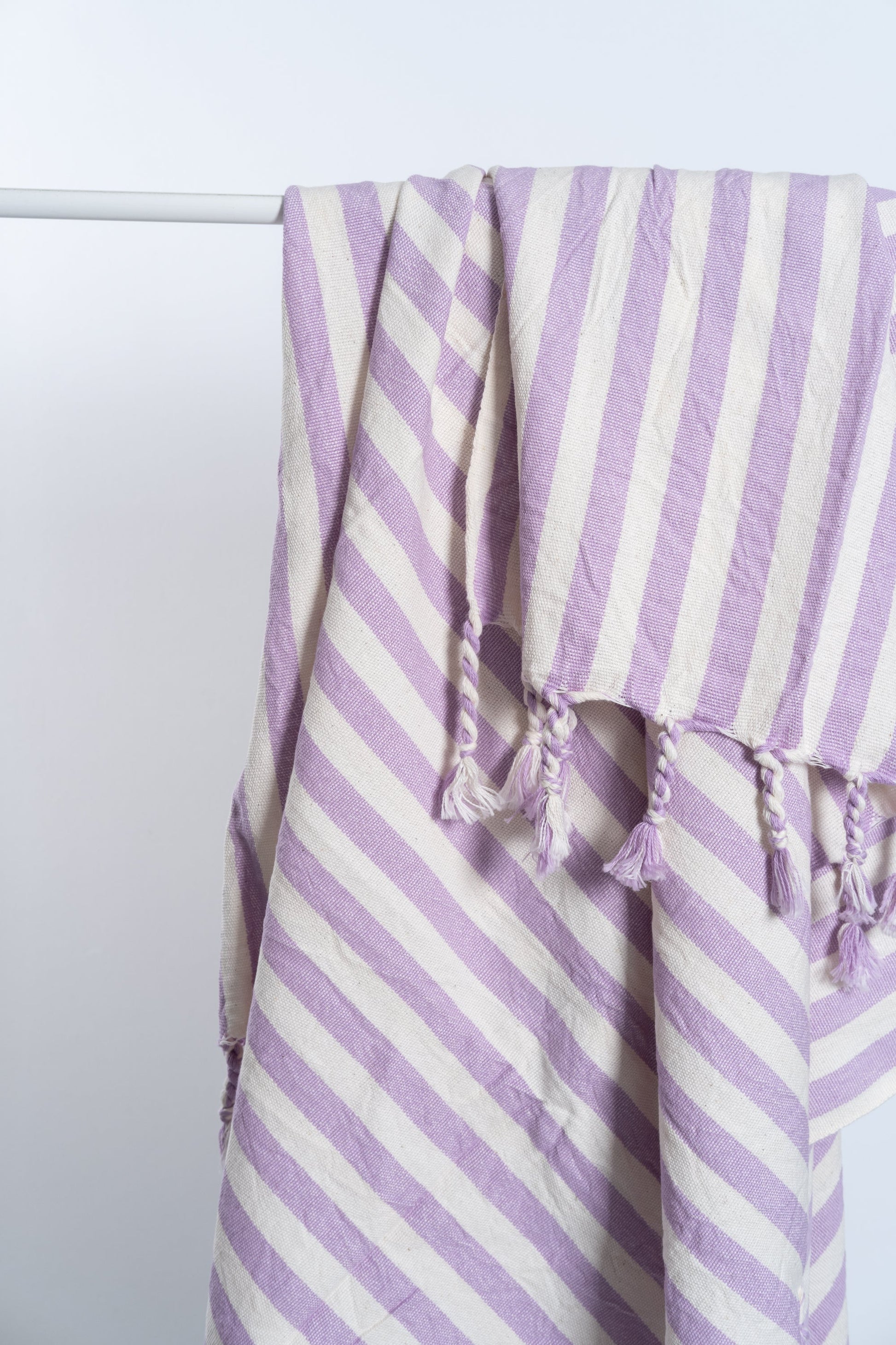 Girit Lilac Cotton Linen Towel - - Towels