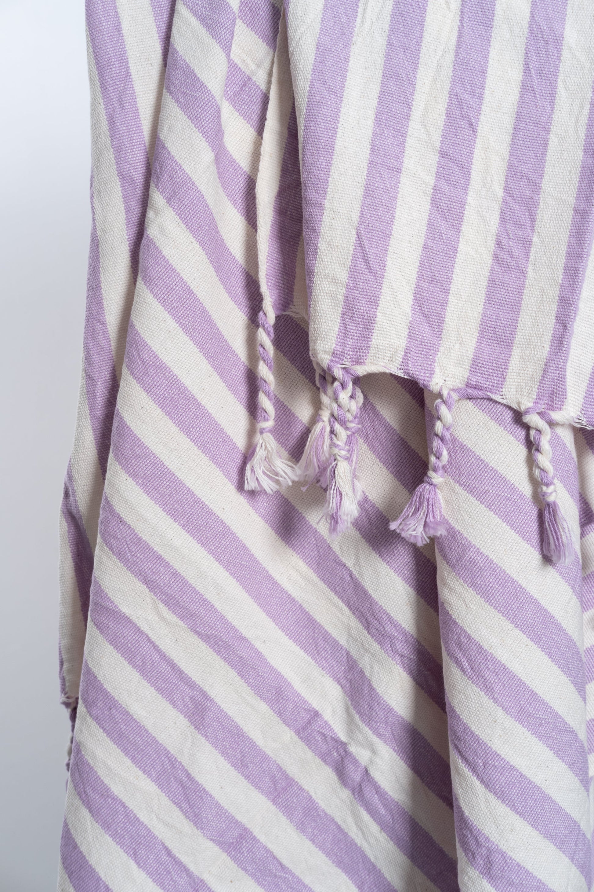 Girit Lilac Cotton Linen Towel - - Towels