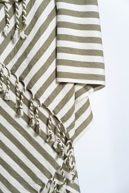 Girit Haki Cotton Linen Towel - - Towels