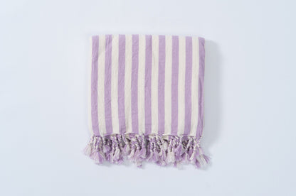 Girit Lilac Cotton Linen Towel - Bath Beach Towel 35"x70") (37'' x 73'' (90 cm x 180 cm) - Towels