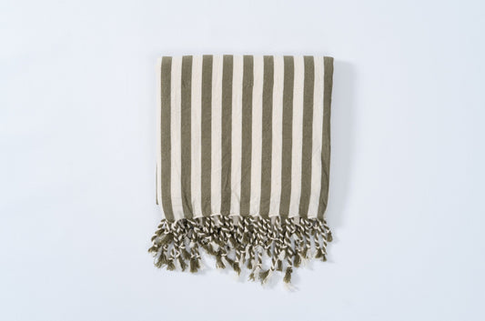 Girit Haki Cotton Linen Towel - - Towels