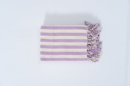 Girit Lilac Cotton Linen Towel - Hand Hair Towel 17"x30") (23'' x 30'' (55 cm x 76 cm) - Towels