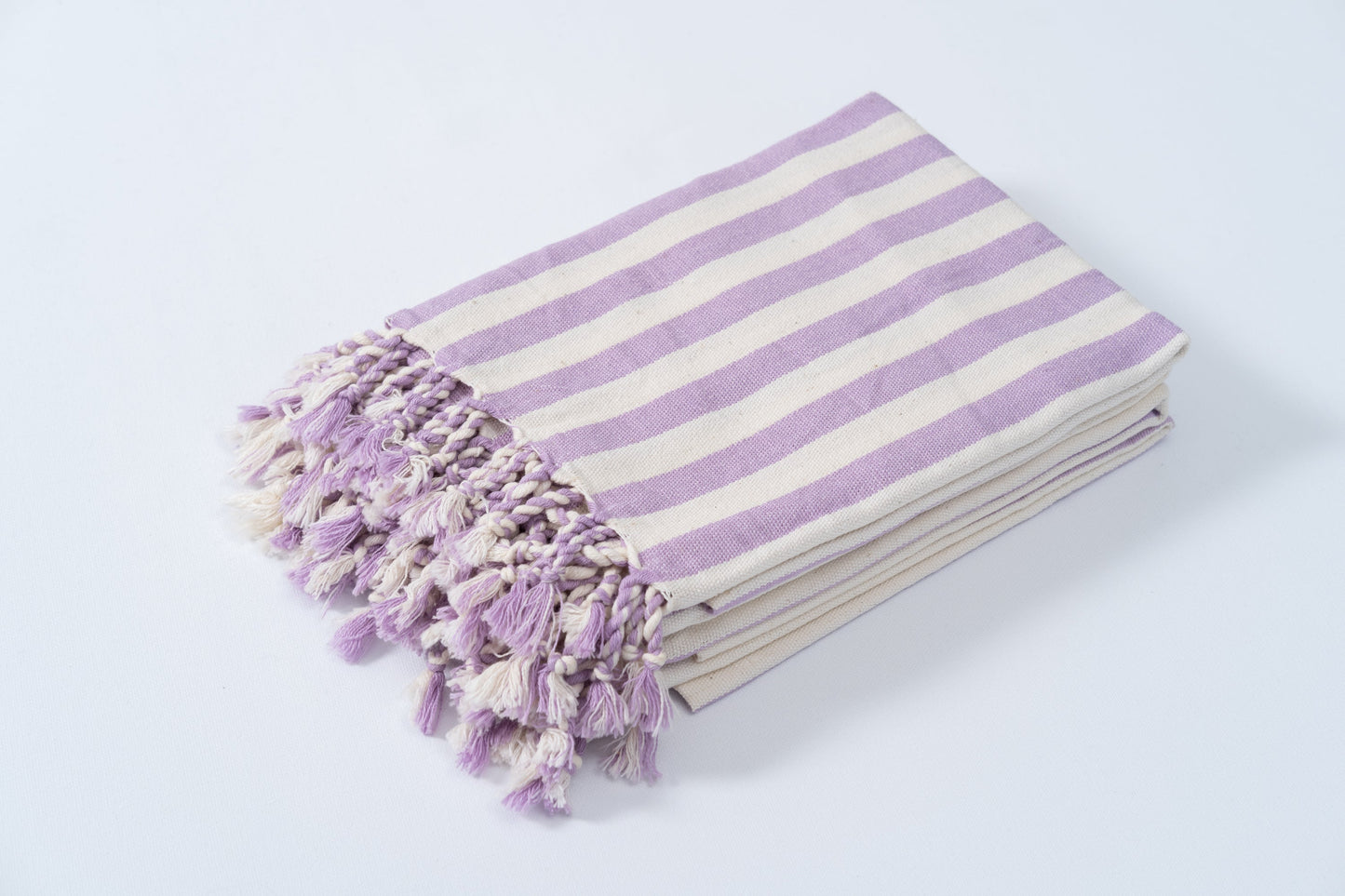 Girit Lilac Cotton Linen Towel - - Towels