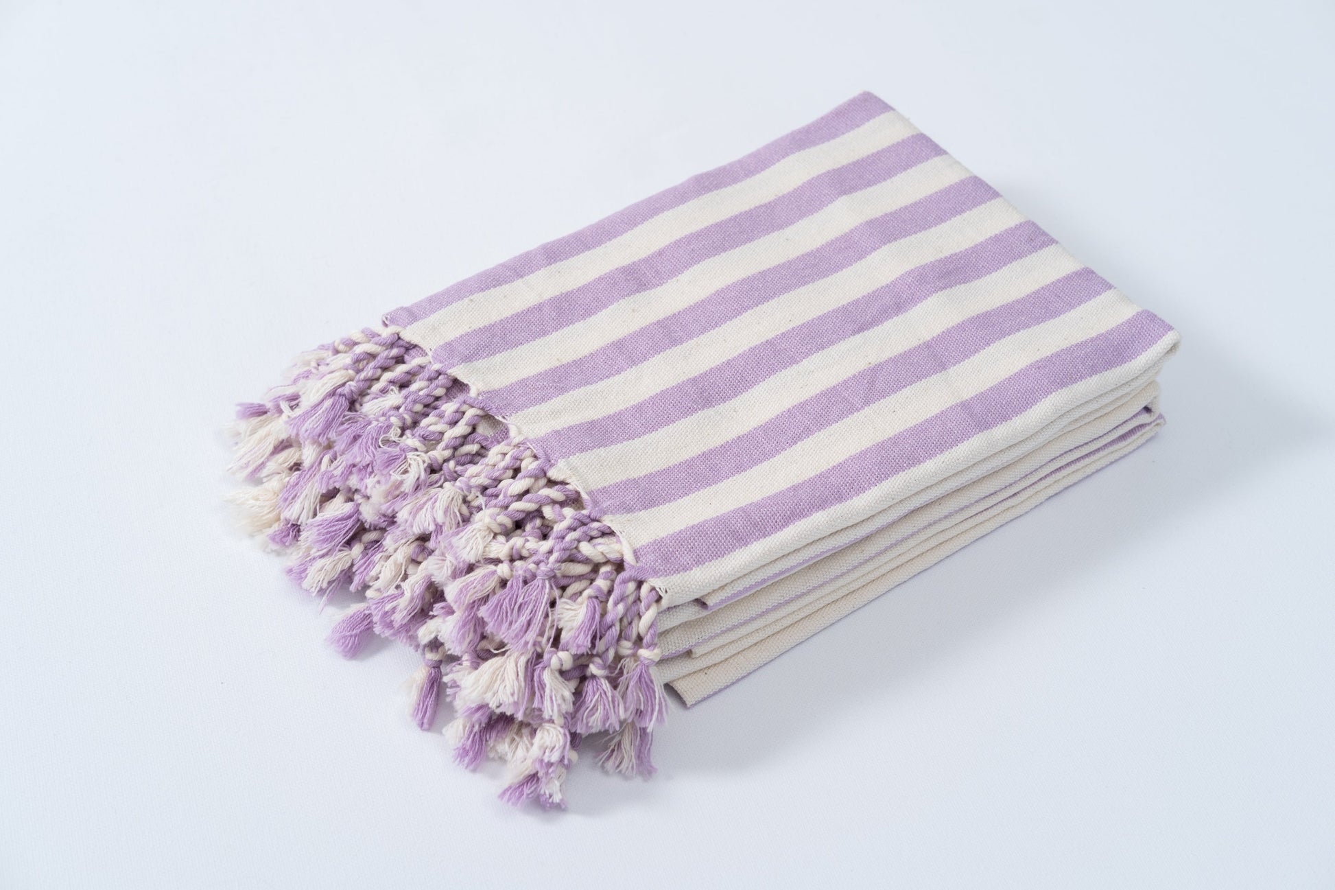 Girit Lilac Cotton Linen Towel - - Towels
