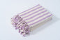 Girit Lilac Cotton Linen Towel - Bath & Hand Towel Set 37'' x 73'' (90 cm x 180 cm) - Towels