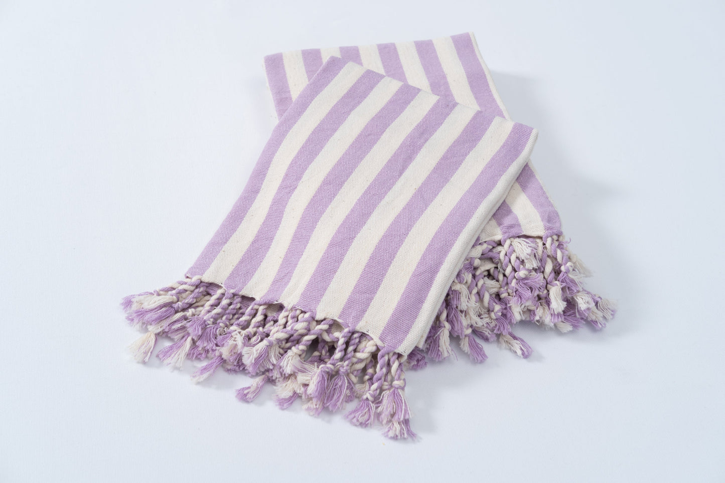 Girit Lilac Cotton Linen Towel - - Towels