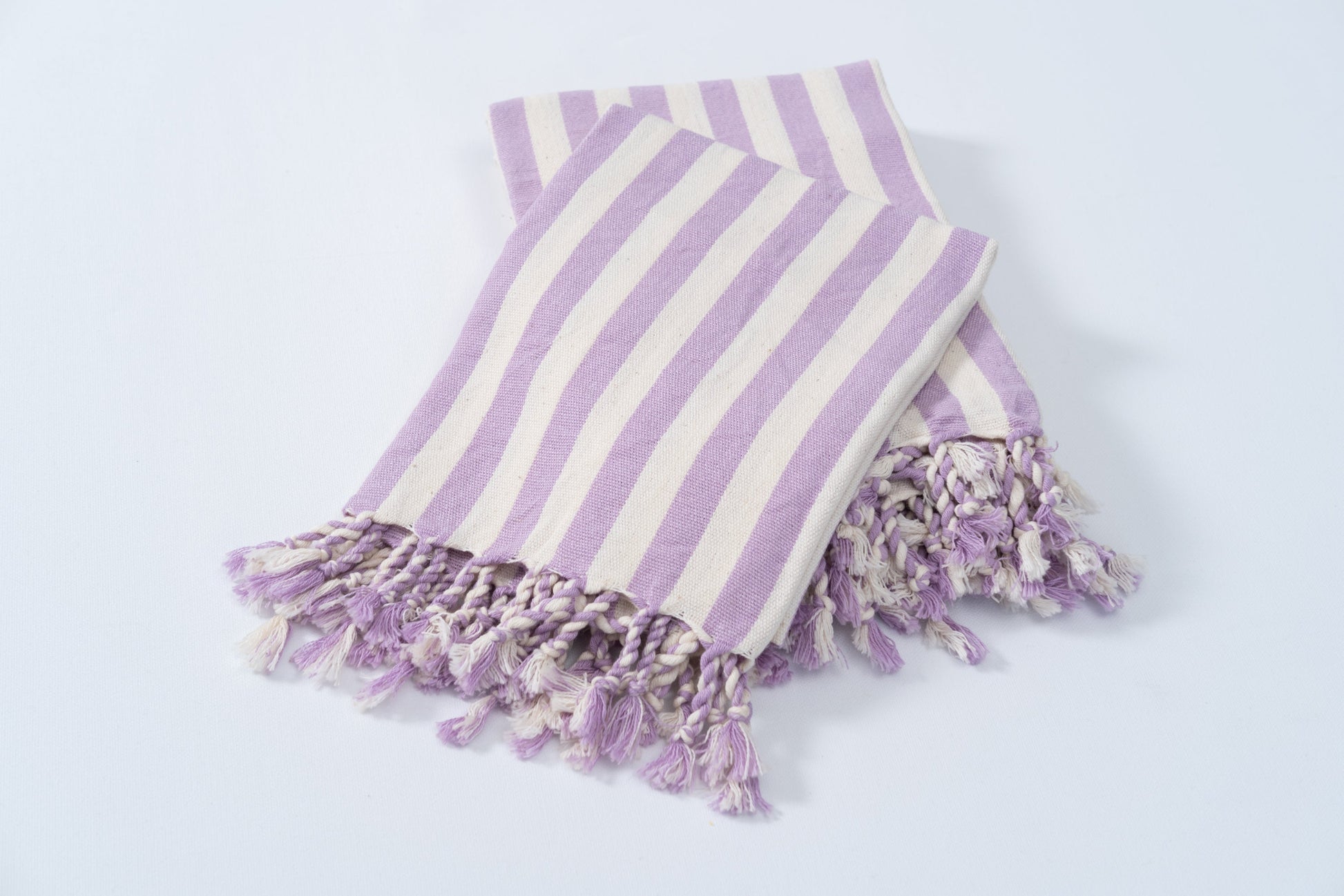 Girit Lilac Cotton Linen Towel - - Towels