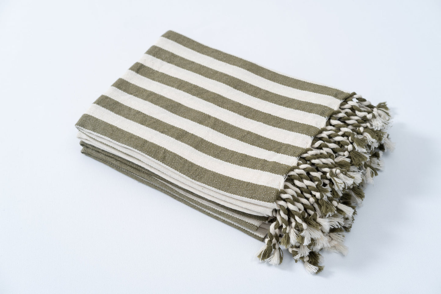 Girit Haki Cotton Linen Towel - Hand Hair Towel 17"x30") (23'' x 30'' (55 cm x 76 cm) - Towels
