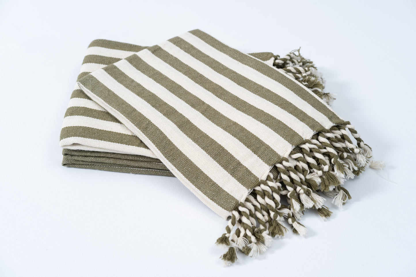 Girit Haki Cotton Linen Towel - - Towels
