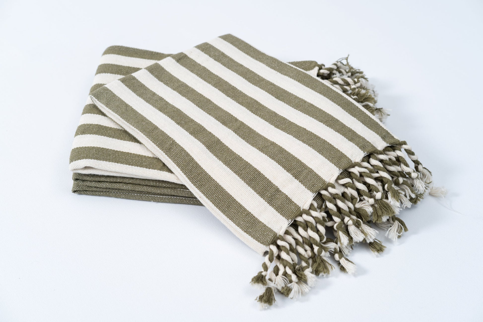 Girit Haki Cotton Linen Towel - - Towels