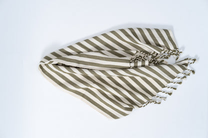 Girit Haki Cotton Linen Towel - - Towels