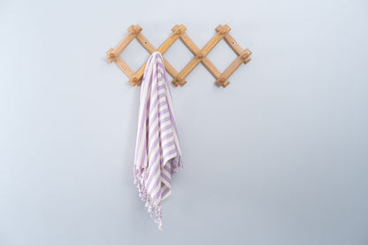 Girit Lilac Cotton Linen Towel - - Towels