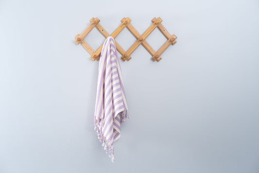 Girit Lilac Cotton Linen Towel - - Towels