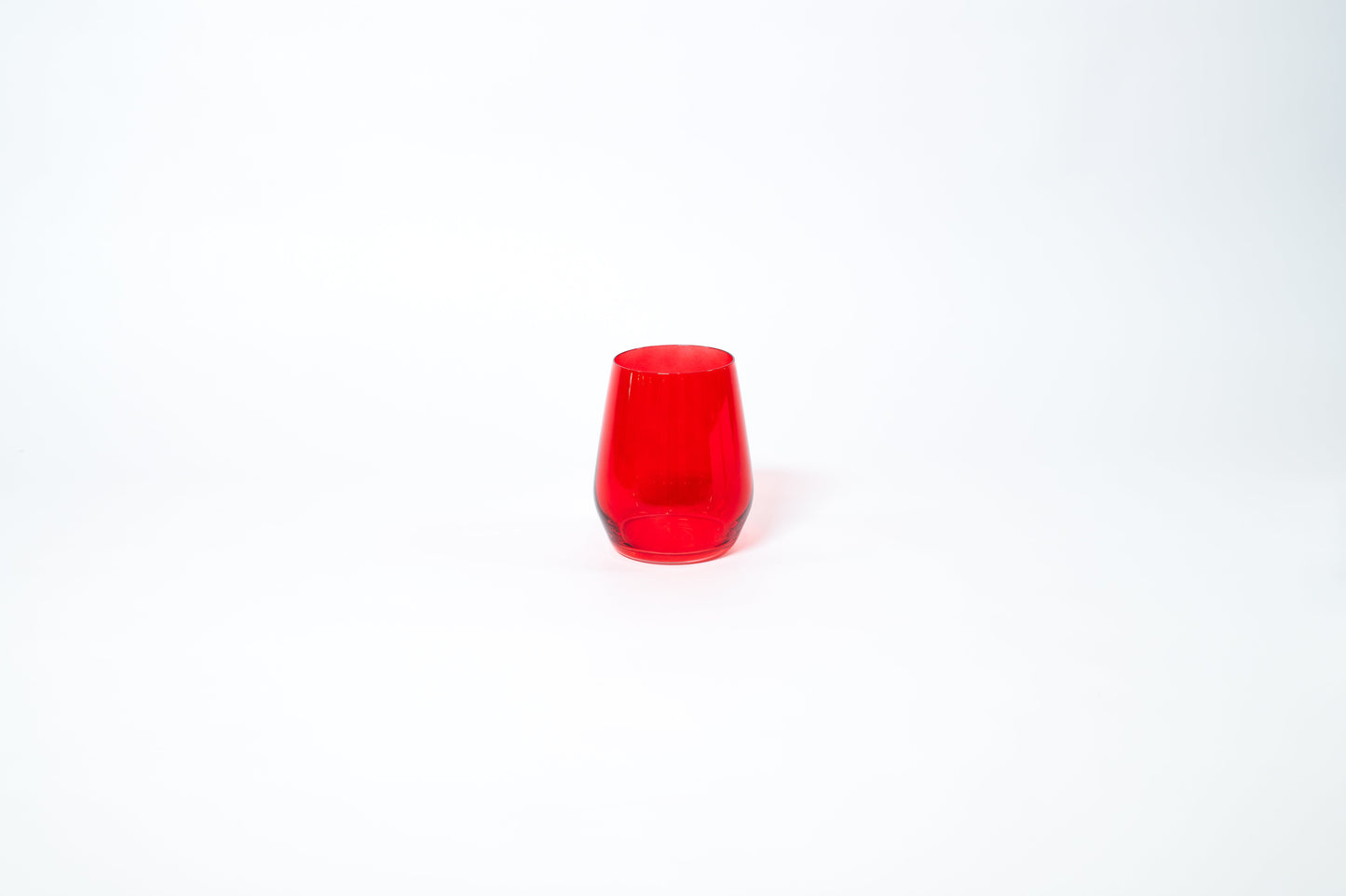 Cherry Red - Colored Wine Glass - Stemless 1 - glassware