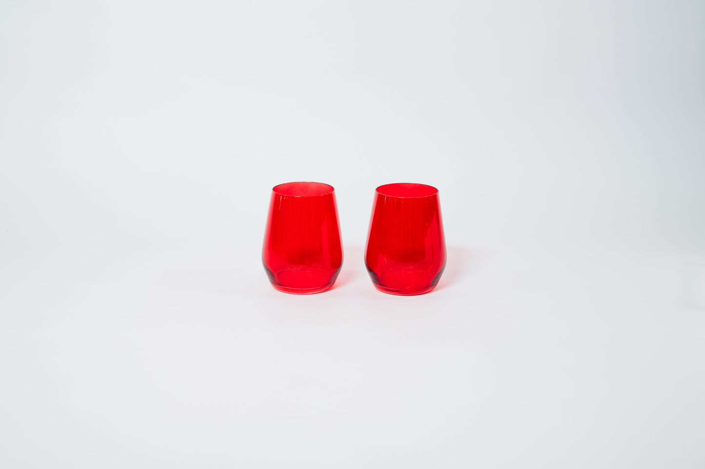 Cherry Red - Colored Wine Glass - Stemless 2 - glassware