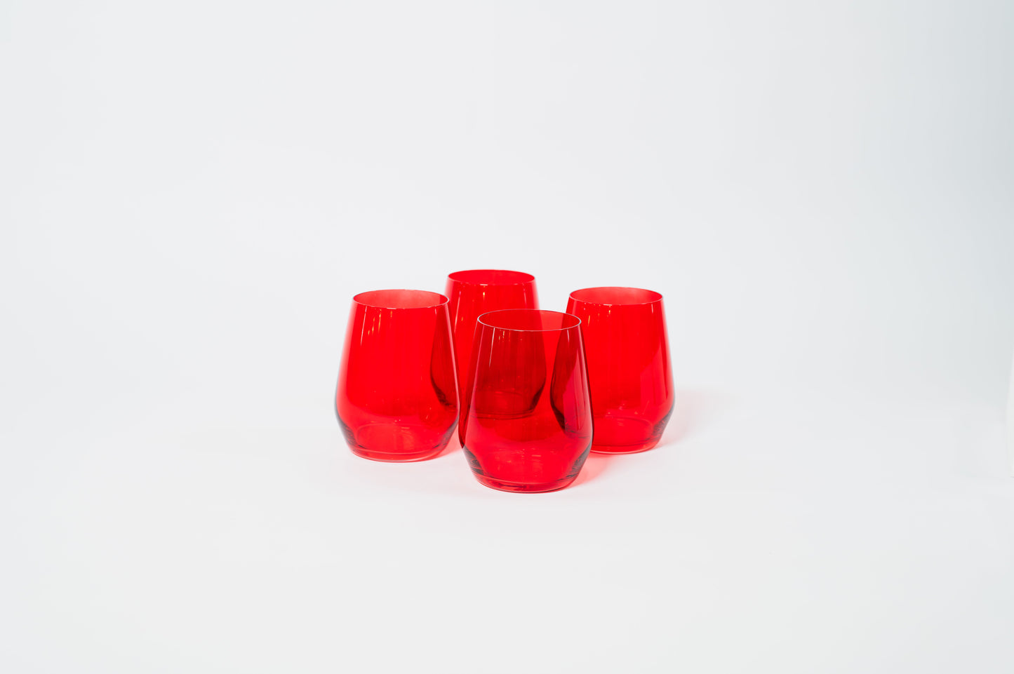 Cherry Red - Colored Wine Glass - Stemless 4 - glassware
