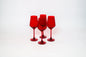Cherry Red - Colored Wine Glass - Stemmed 4 - glassware