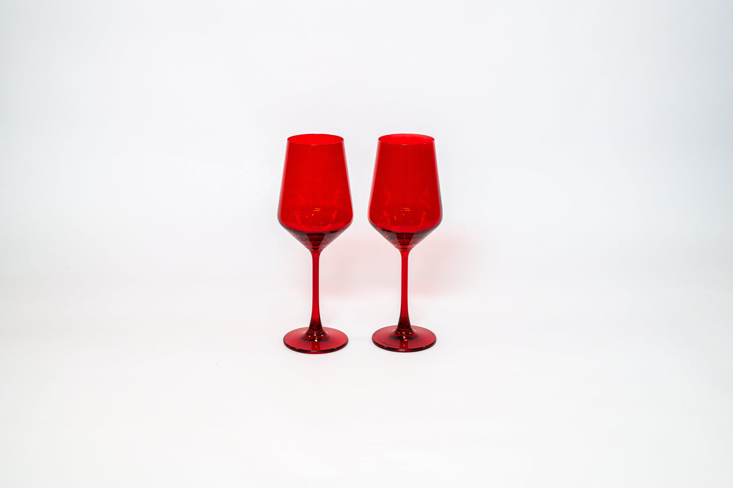 Cherry Red - Colored Wine Glass - Stemmed 2 - glassware