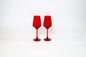 Cherry Red - Colored Wine Glass - Stemmed 2 - glassware