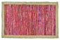 Timbergirl Red with Braided Border Handmade Rug - 8' x 10' - rug