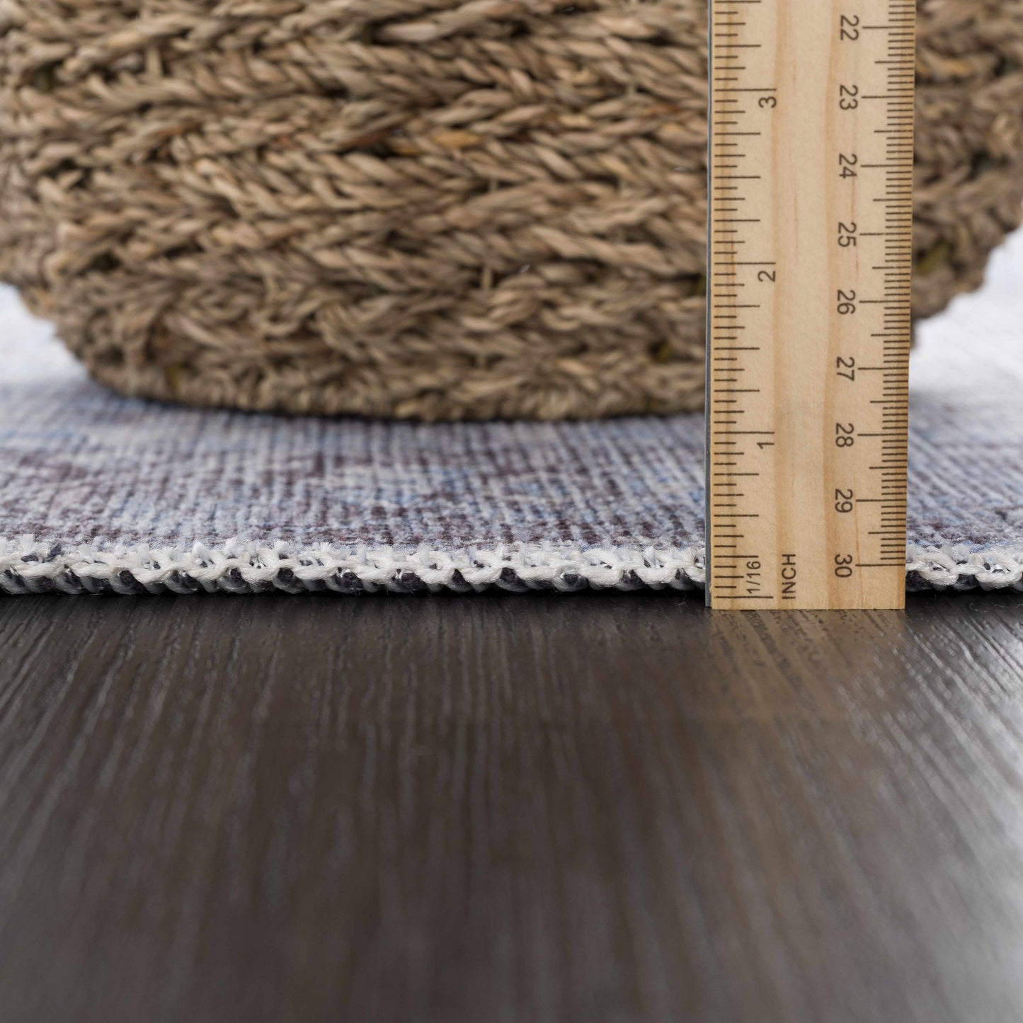 Aqua Rosman Washable Area Rug - - Rugs