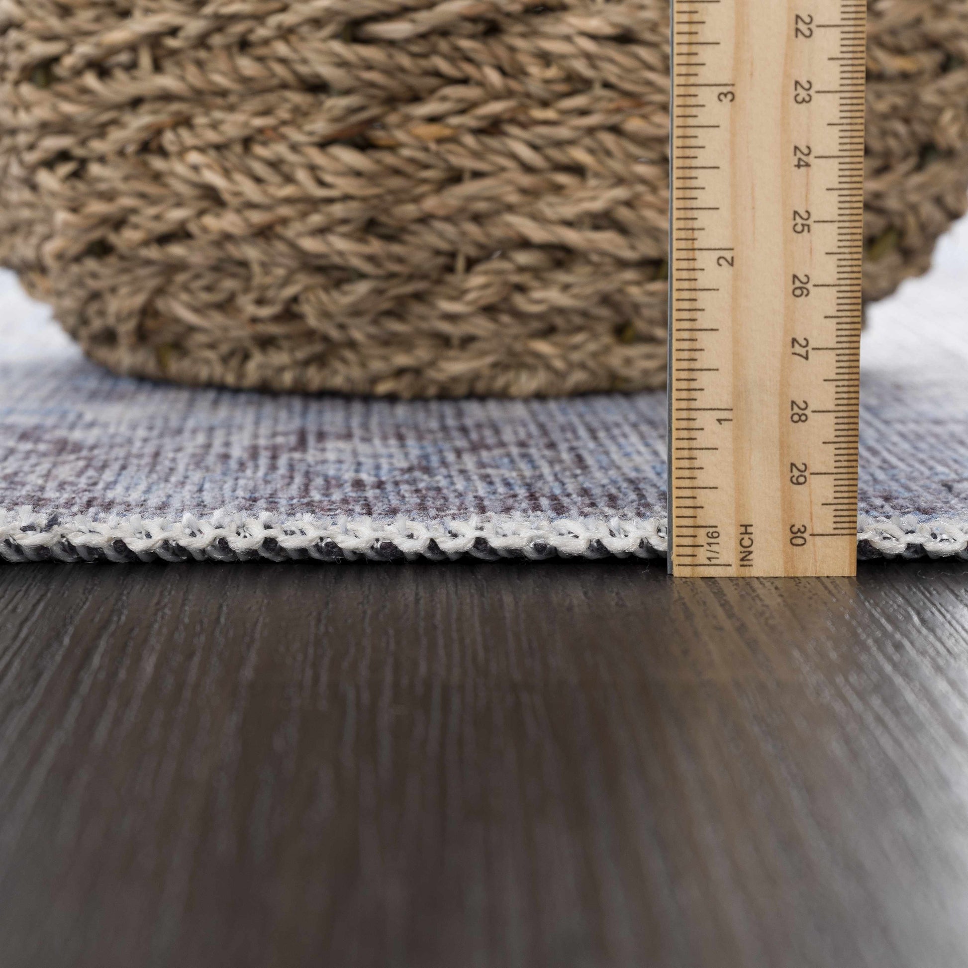 Aqua Rosman Washable Area Rug - - Rugs