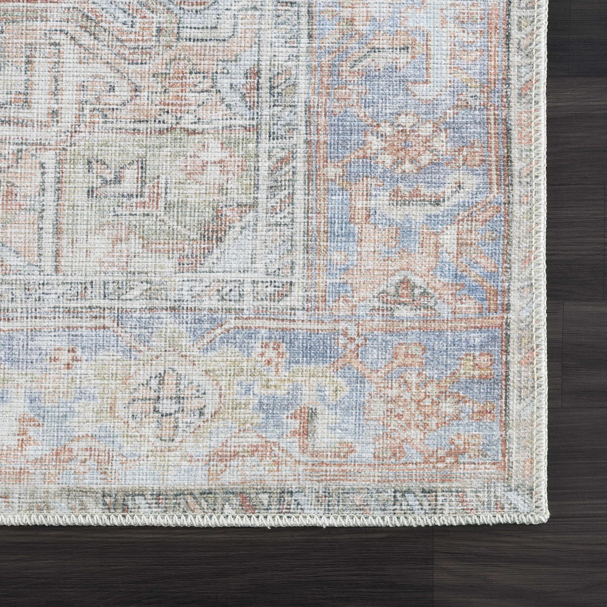 Maayon Medallion Rust Washable Area Rug - - Rugs