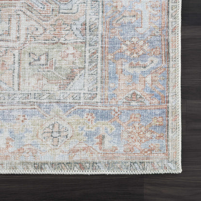 Maayon Medallion Rust Washable Area Rug - - Rugs