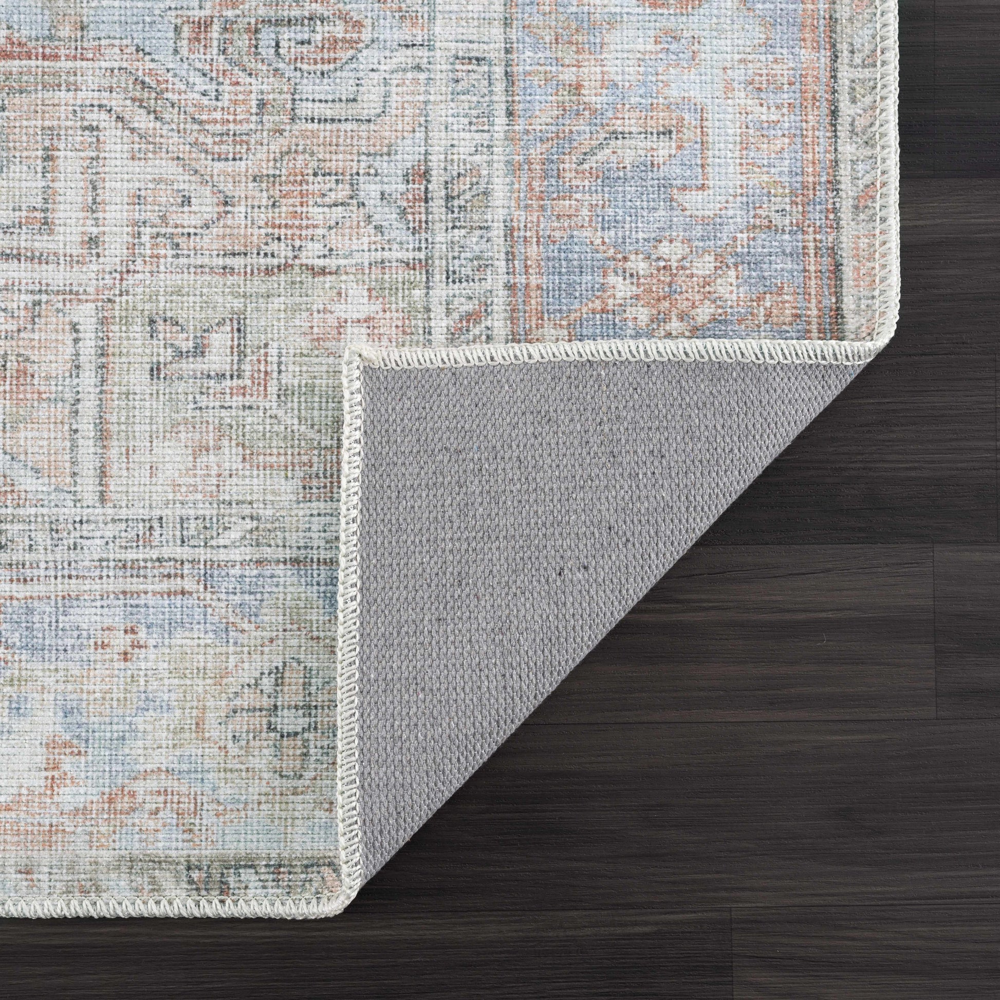 Maayon Medallion Rust Washable Area Rug - - Rugs