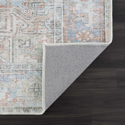Maayon Medallion Rust Washable Area Rug - - Rugs