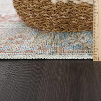 Maayon Medallion Rust Washable Area Rug - - Rugs