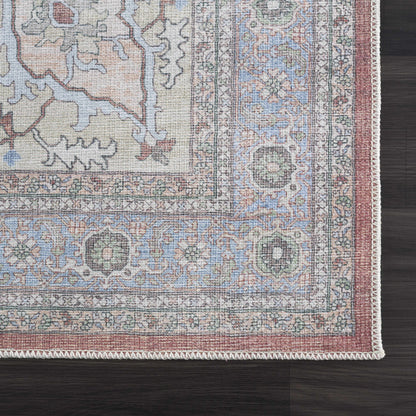 Brown Bagamanoc Medallion Washable Area Rug - - Rugs