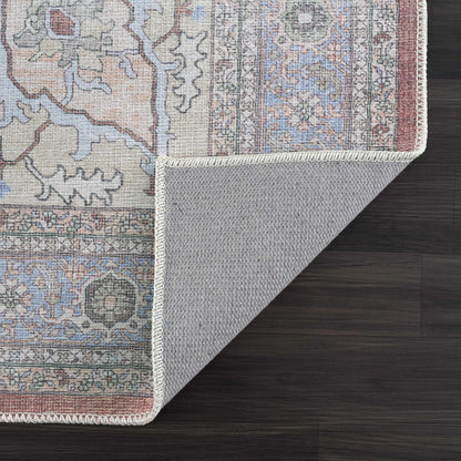 Brown Bagamanoc Medallion Washable Area Rug - - Rugs