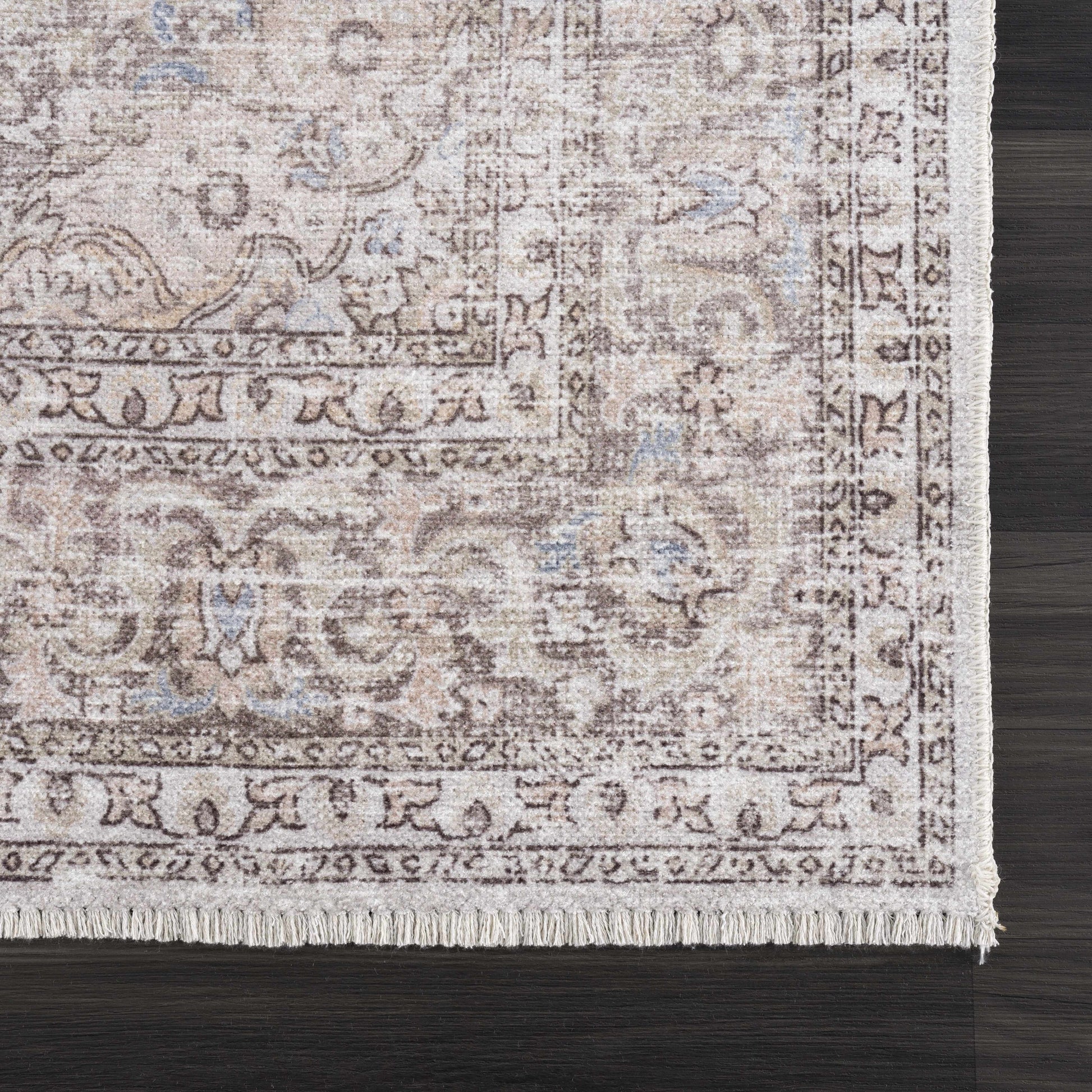 Cream Holi-2301 Washable Area Rug - - Rugs