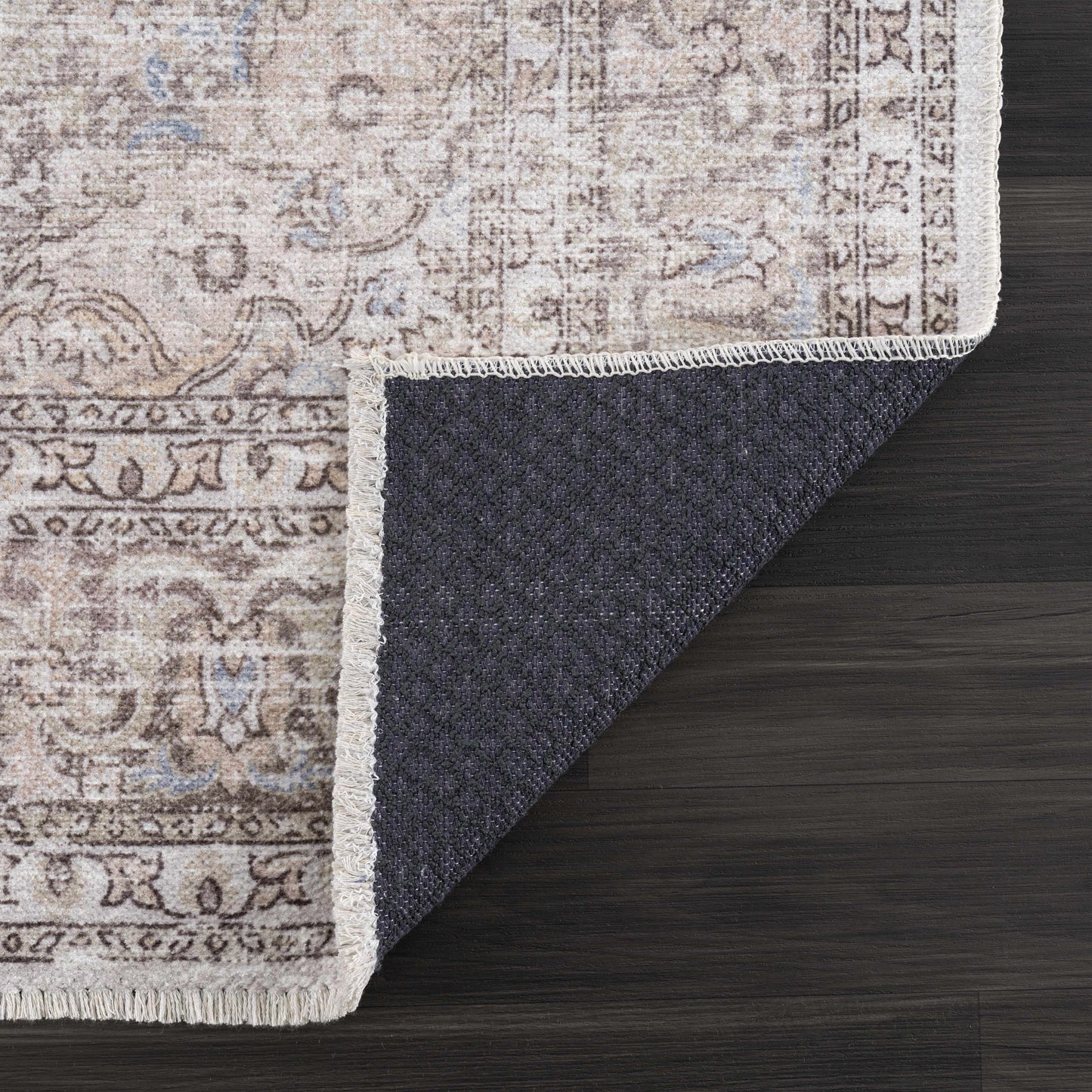 Cream Holi-2301 Washable Area Rug - - Rugs