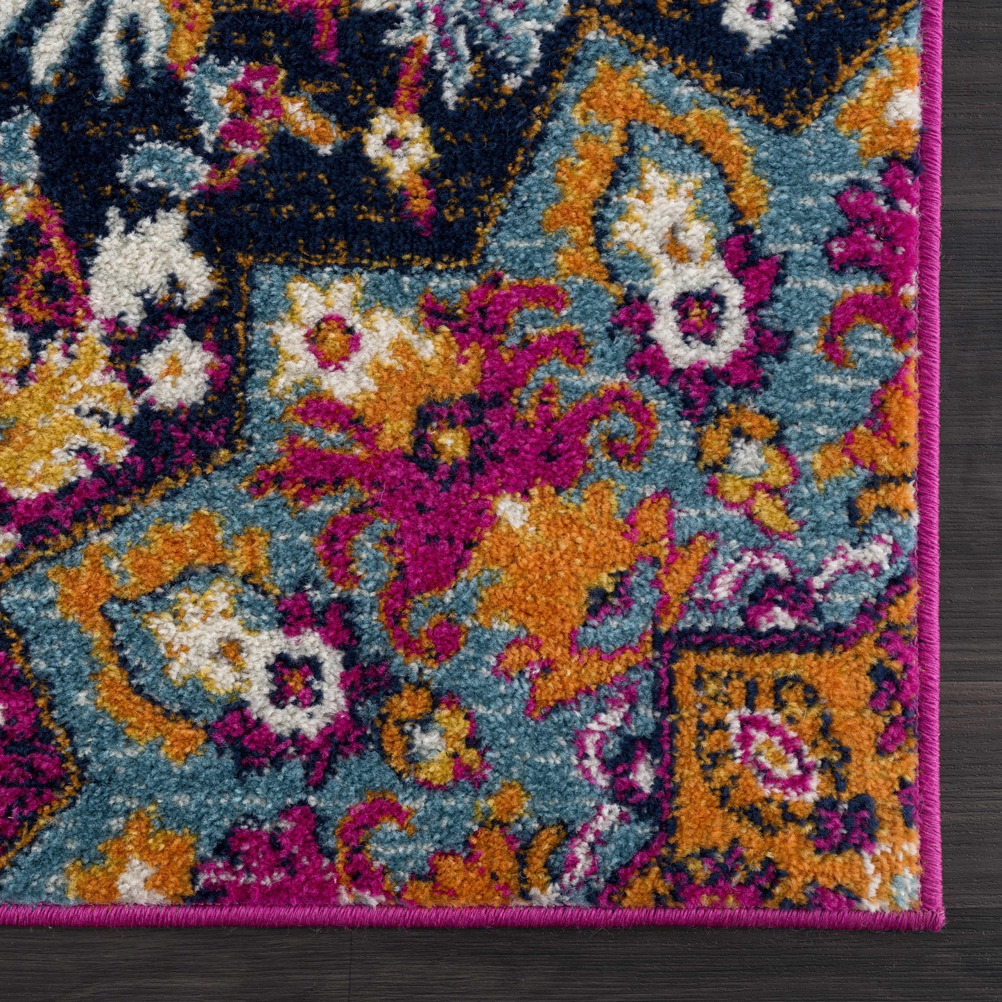 Burnt Orange Ojus Area Rug - - Rugs