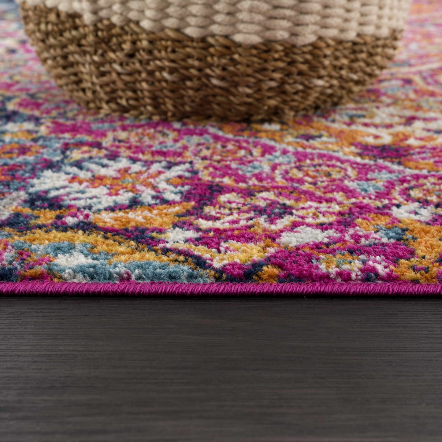 Burnt Orange Ojus Area Rug - - Rugs