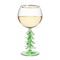Natale Stemmed Wine Glassware, Single - Green - Stemmed