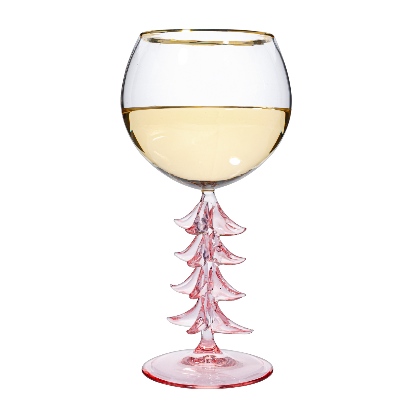 Natale Stemmed Wine Glassware, Single - Pink - Stemmed