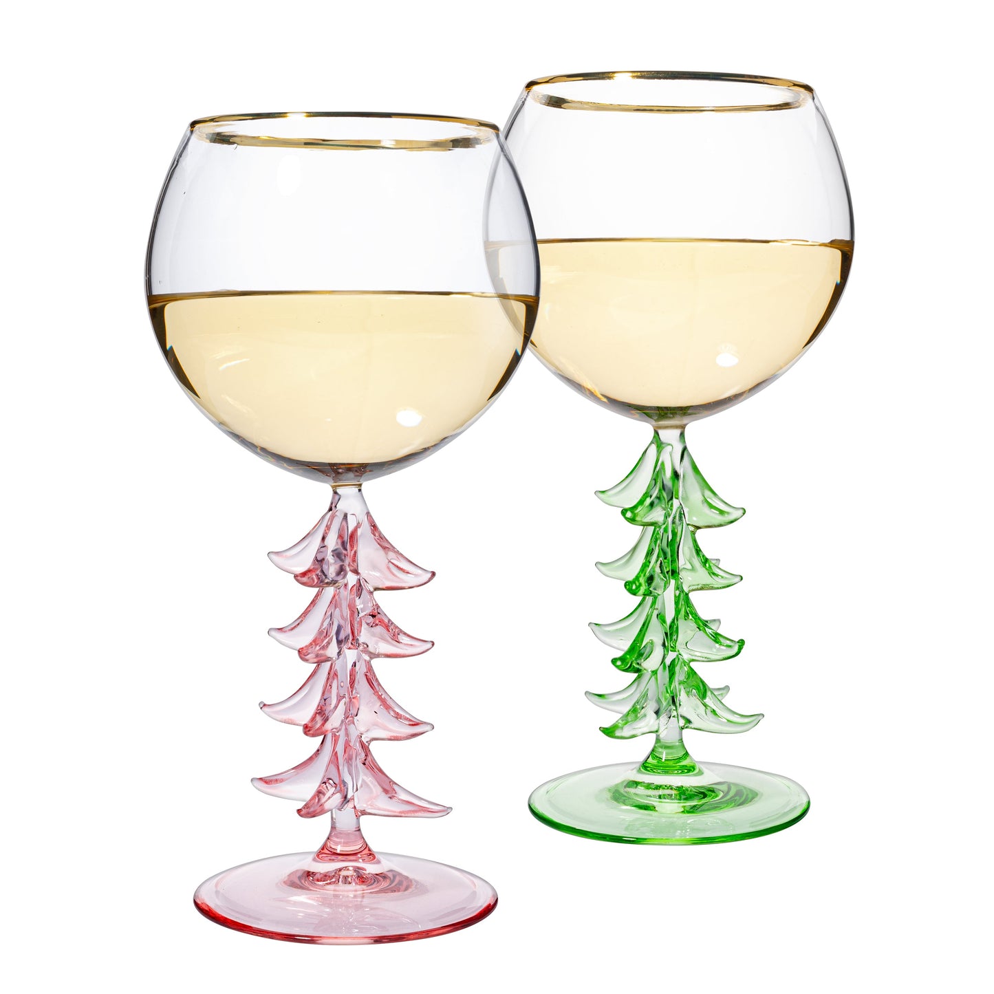 Natale Stemmed Wine Glassware, Set of 2 - - Stemmed