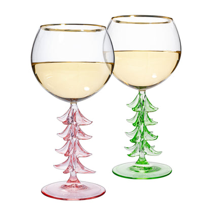 Natale Stemmed Wine Glassware, Set of 2 - - Stemmed